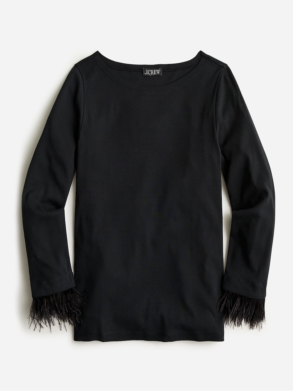 NWT J Crew Feather cuff trim long sleeve